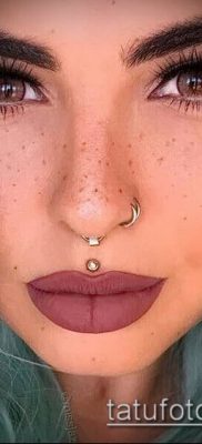 Photo Piercing of the nose (Tattoo Nose Piercing) (value) - example drawing - 004