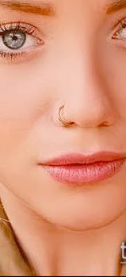 Photo Piercing of the nose (Tattoo Nose Piercing) (value) - example drawing - 005