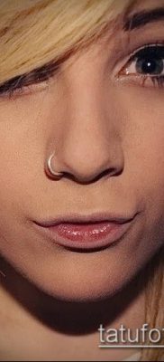 Photo Piercing of the nose (Tattoo Nose Piercing) (value) - example drawing - 006