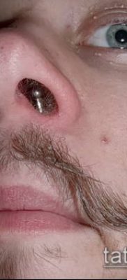 Photo Piercing of the nose (Tattoo Nose Piercing) (value) - example drawing - 010