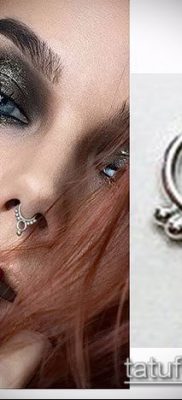 Photo Piercing of the nose (Tattoo Nose Piercing) (value) - example drawing - 012