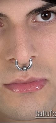 Photo Piercing of the nose (Tattoo Nose Piercing) (value) - example drawing - 012 12352