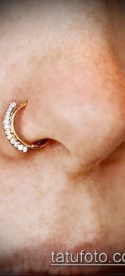 Photo Piercing of the nose (Tattoo Nose Piercing) (value) - example drawing - 020