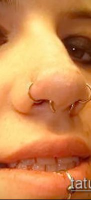 Photo Piercing of the nose (Tattoo Nose Piercing) (value) - example drawing - 024