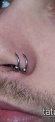 Photo Piercing of the nose (Tattoo Nose Piercing) (value) - example drawing - 025