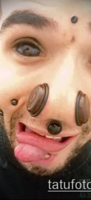 Photo Piercing of the nose (Tattoo Nose Piercing) (value) - example drawing - 027