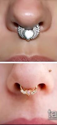 Photo Piercing of the nose (Tattoo Nose Piercing) (value) - example drawing - 032