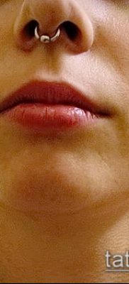 Photo Piercing of the nose (Tattoo Nose Piercing) (value) - example drawing - 034