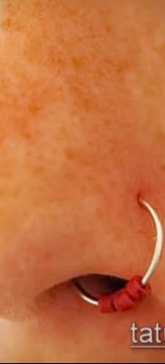 Photo Piercing of the nose (Tattoo Nose Piercing) (value) - example drawing - 036