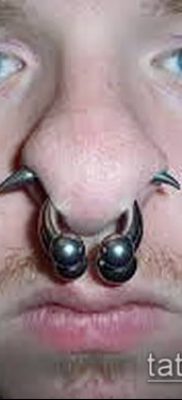 Photo Piercing of the nose (Tattoo Nose Piercing) (value) - example drawing - 040
