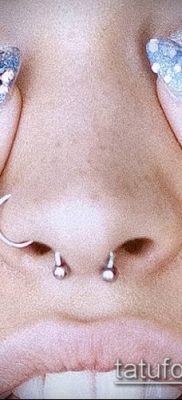 Photo Piercing of the nose (Tattoo Nose Piercing) (value) - example drawing - 043