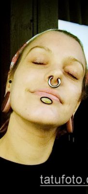 Photo Piercing of the nose (Tattoo Nose Piercing) (value) - example drawing - 044