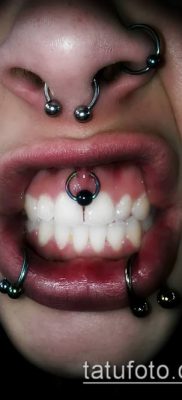 Photo Piercing of the nose (Tattoo Nose Piercing) (value) - example drawing - 045