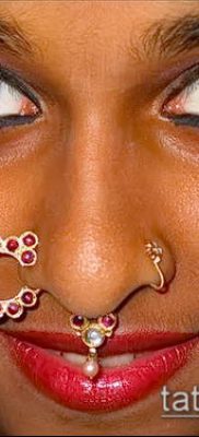 Photo Piercing of the nose (Tattoo Nose Piercing) (value) - example drawing - 049