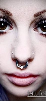 Photo Piercing of the nose (Tattoo Nose Piercing) (value) - example drawing - 052