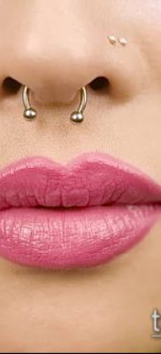 Photo Piercing of the nose (Tattoo Nose Piercing) (value) - example drawing - 054