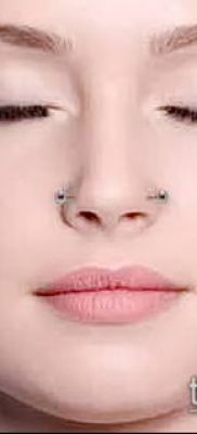 Photo Piercing of the nose (Tattoo Nose Piercing) (value) - example drawing - 059