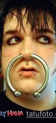 Photo Piercing of the nose (Tattoo Nose Piercing) (value) - example drawing - 062