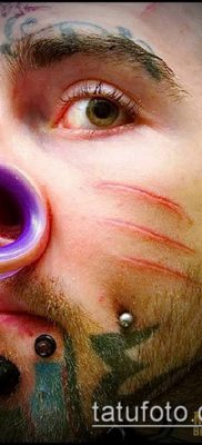 Photo Piercing of the nose (Tattoo Nose Piercing) (value) - example drawing - 063