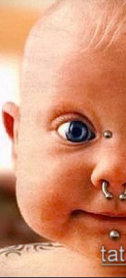 Photo Piercing of the nose (Tattoo Nose Piercing) (value) - example drawing - 064