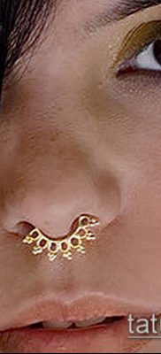 Photo Piercing of the nose (Tattoo Nose Piercing) (value) - example drawing - 065