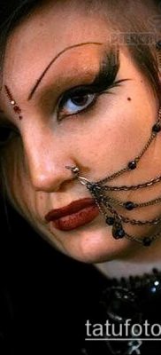 Photo Piercing of the nose (Tattoo Nose Piercing) (value) - example drawing - 067