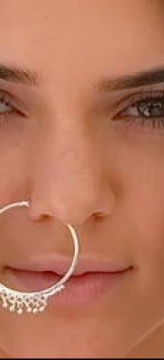 Photo Piercing of the nose (Tattoo Nose Piercing) (value) - example drawing - 068
