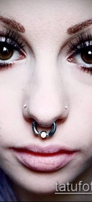 Photo Piercing of the nose (Tattoo Nose Piercing) (value) - example drawing - 069