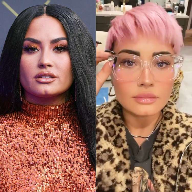 Krátke účesy Demi Lovato Pixie Cut 2021 Trendy na jar