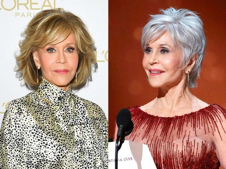 Účes s krátkymi vlasmi, účesy Pixie Cut 2021 Jane Fonda