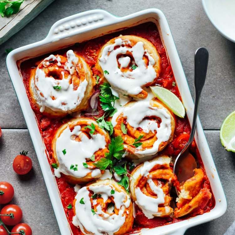 Rolky na pizzu recept vegánska pripravte marinársku omáčku zapekaciu misku kvasnicové cesto