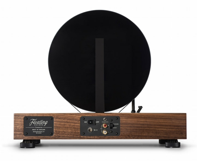 Dizajn je vyrobený z orecha a javora Drevená plávajúca vertikálna vinylová platňa s dizajnom gramofónu