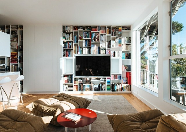 Posuvné dvere televízna skrinka nápady na dekoráciu obývačky