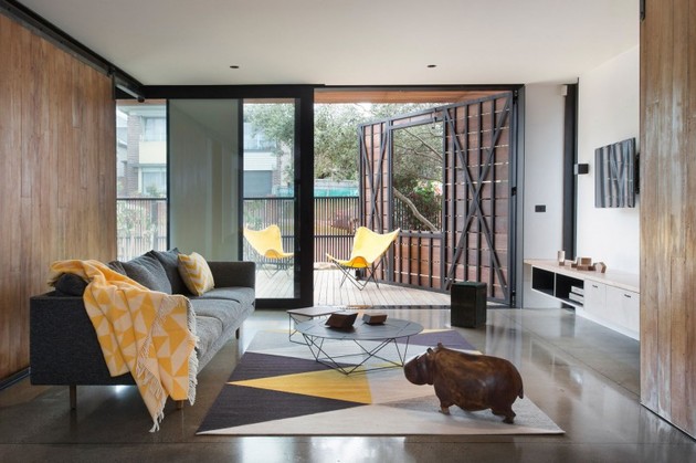 obývacia časť dekorácia kresla sa otvára do záhrady