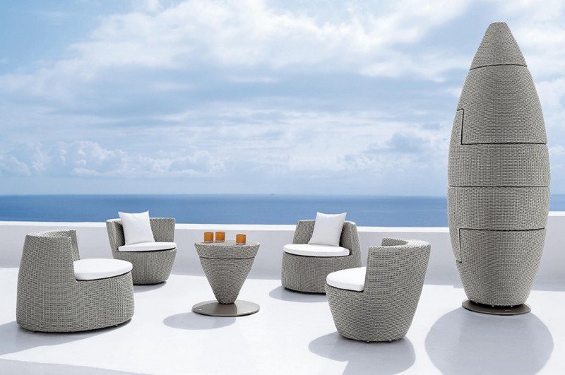 Priestorovo úsporný záhradný nábytok s moderným dizajnom Priestorovo úsporný nábytok-záhradné súpravy-moderné