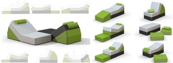 Priestorovo úsporné dizajnové kreatívne modulárne prvky Priestorovo úsporný kreatívny klinový modulárny prvok