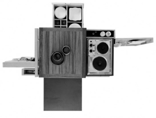 Mini kuchyňa Boffi, originál Joe Colombo Originálna dizajnová kuchyňa Joe Colombo