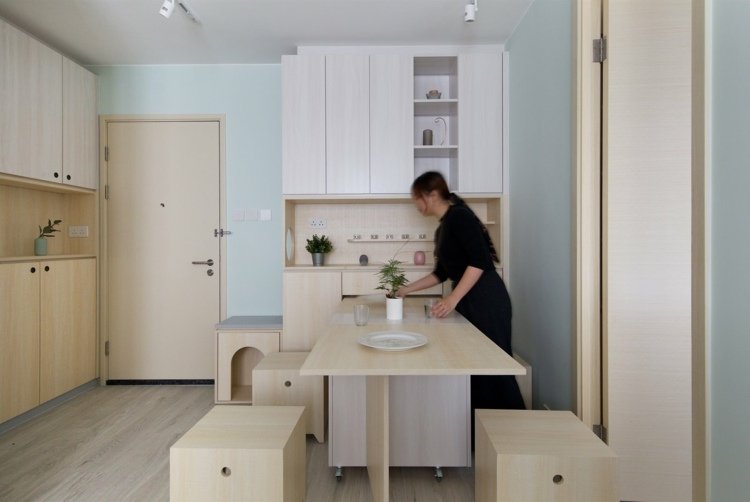 Boxy slúžia na sedenie v priestore na spanie dvojice