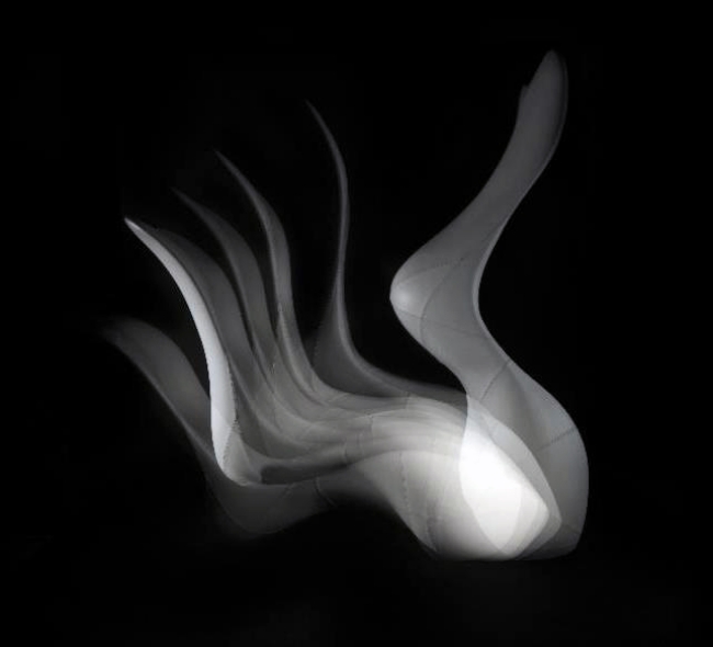 Dizajnové hojdacie kreslo biele ležadlo-Splinter Works