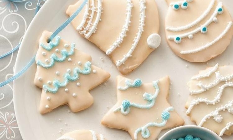 lahodné sušienky vianočné perly z bielej čokolády