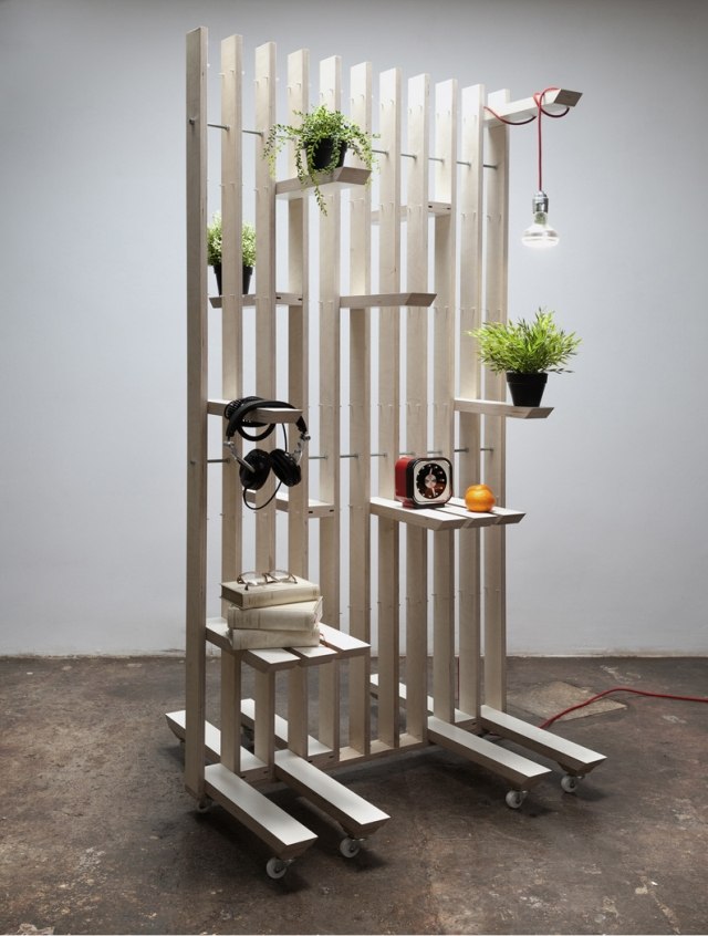 rolovateľná deliaca stena-multifunkčná vložka-zásuvka rozdeľovač-stojan rolovateľná priečka-multifunkčný stojan z brezového dreva