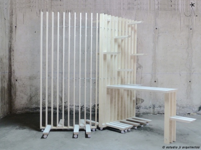 modulárny systém vyrobený zo zostavy stola z brezovej preglejky modulárny systém - dizajn stolu z brezovej preglejky