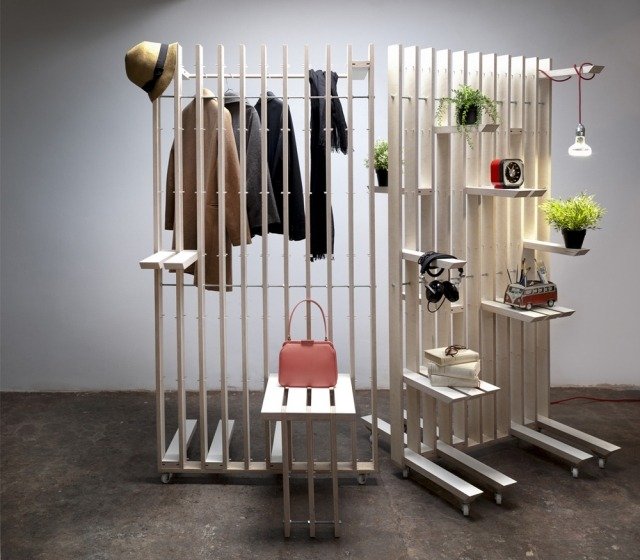 modulárny systémový konektor úložný priestor stojana na šaty estudio-ji modulárny systém deliča miestností-zásuvný priestor pre stojan na oblečenie