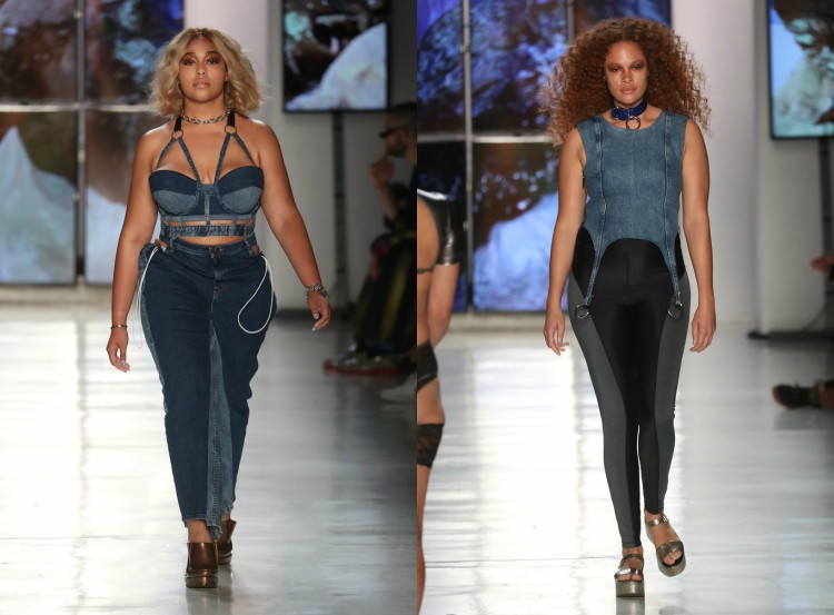 džínové legíny plus veľkosti