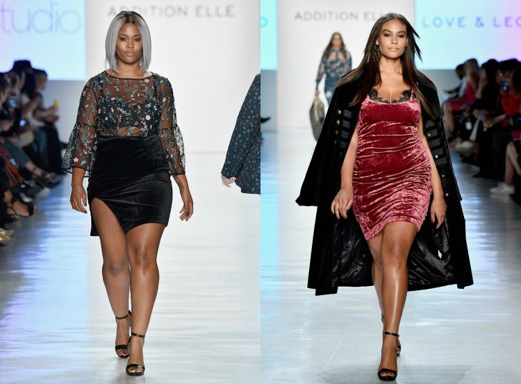 plus size módne trendy prehliadkový mól