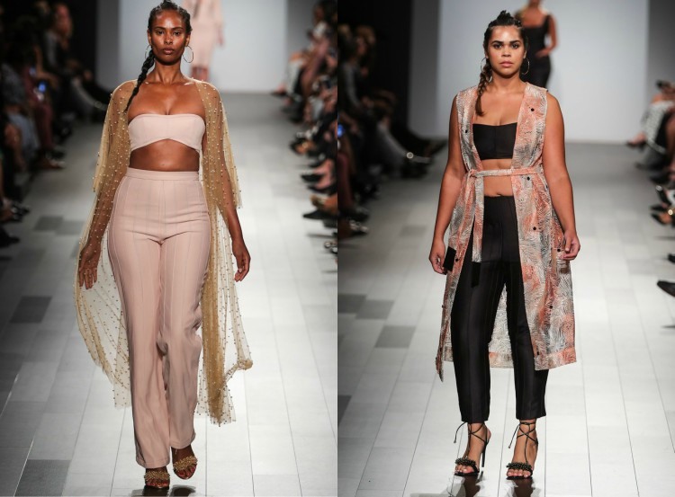 plus size model skrátená prášková farba čierna