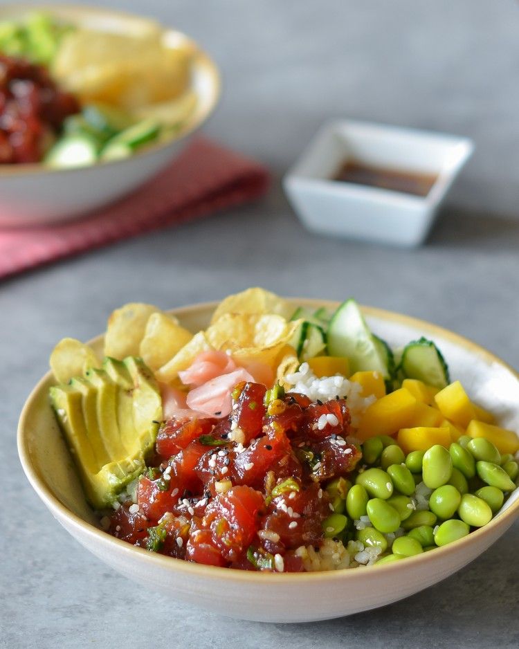 Poke misa recept s aioli omáčkou a medovým dresingom