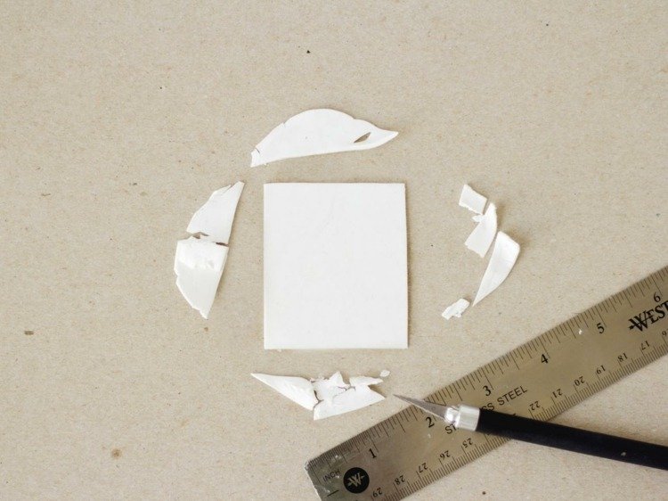 Ozdoba musí byť tvarovaná polaroid-fotky-dekorácia-remeslo-hlinené-rezanie-obdĺžnik-pravítko