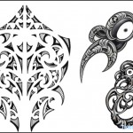 Polinéz tetoválási vázlatok - vízi lények