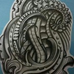 Polinéz tetoválás vázlatok - absztrakt